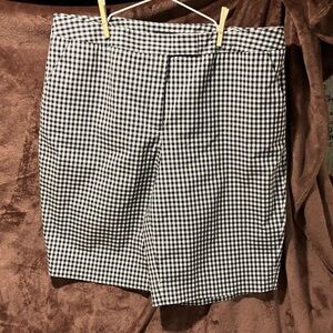 Jones New York Black and White Checkered Athletic Shorts(item #1010)